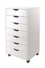 Halifax Cabinet for Closet / Office, 7 Drawers, White