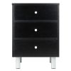 Daniel Accent Table with 3 Drawers, Black Finish