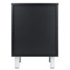 Daniel Accent Table with 3 Drawers, Black Finish