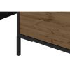 DunaWest Wood and Metal Rectangular Accent Coffee Table with Drawer, Brown and Black