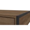 Dunawest Wood and Metal Rectangular Coffee Table with Drawer and  Shelf, Brown and Black