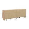 DunaWest 71 Inch Wooden Entertainment TV Stand with 4 Open Shelves, White and Brown