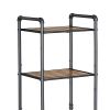 DunaWest 5 Tier Metal Frame Plant Stand with Adjustable Shelves, Brown and Black